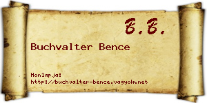 Buchvalter Bence névjegykártya